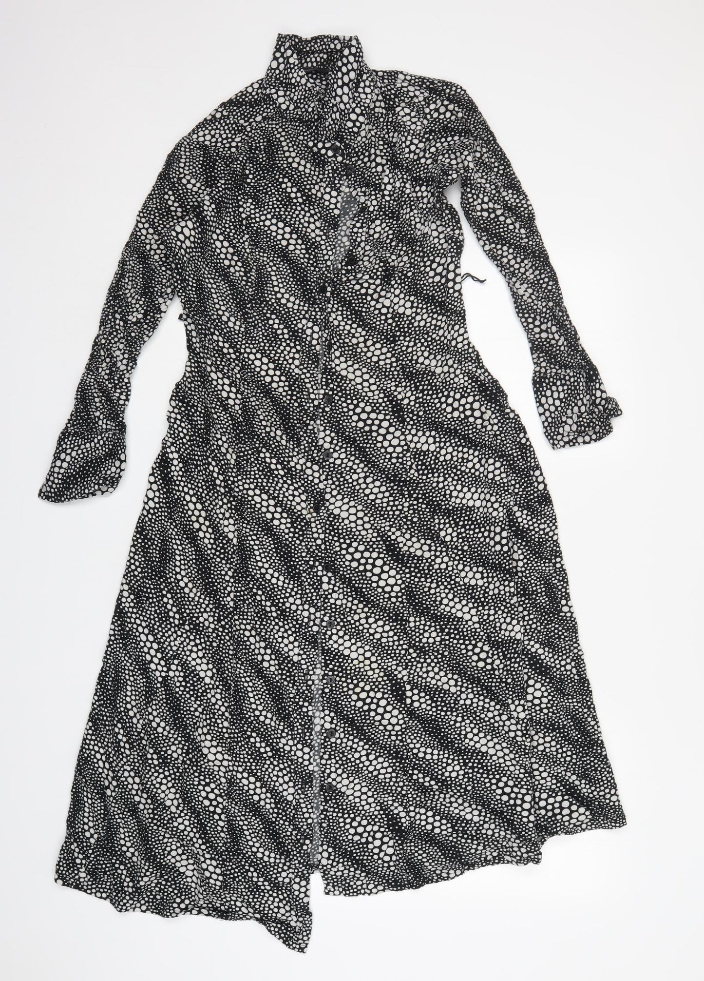 M&S Womens Multicoloured Animal Print Viscose Shirt Dress  Size 12  Collared