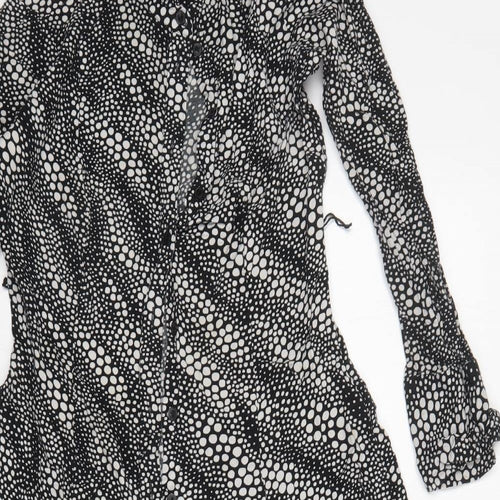 M&S Womens Multicoloured Animal Print Viscose Shirt Dress  Size 12  Collared
