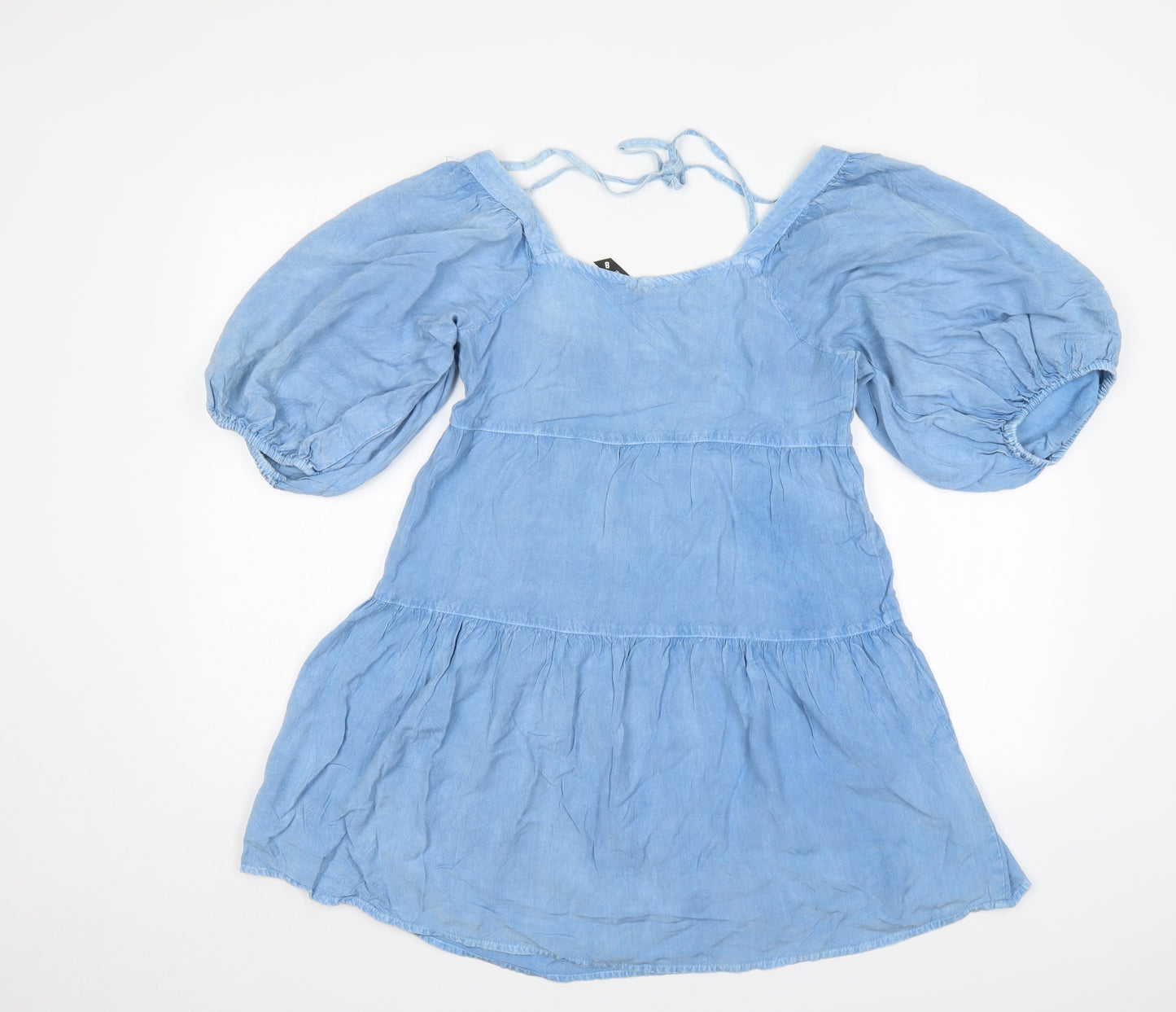 Influance Womens Blue  Viscose A-Line  Size 8  Square Neck
