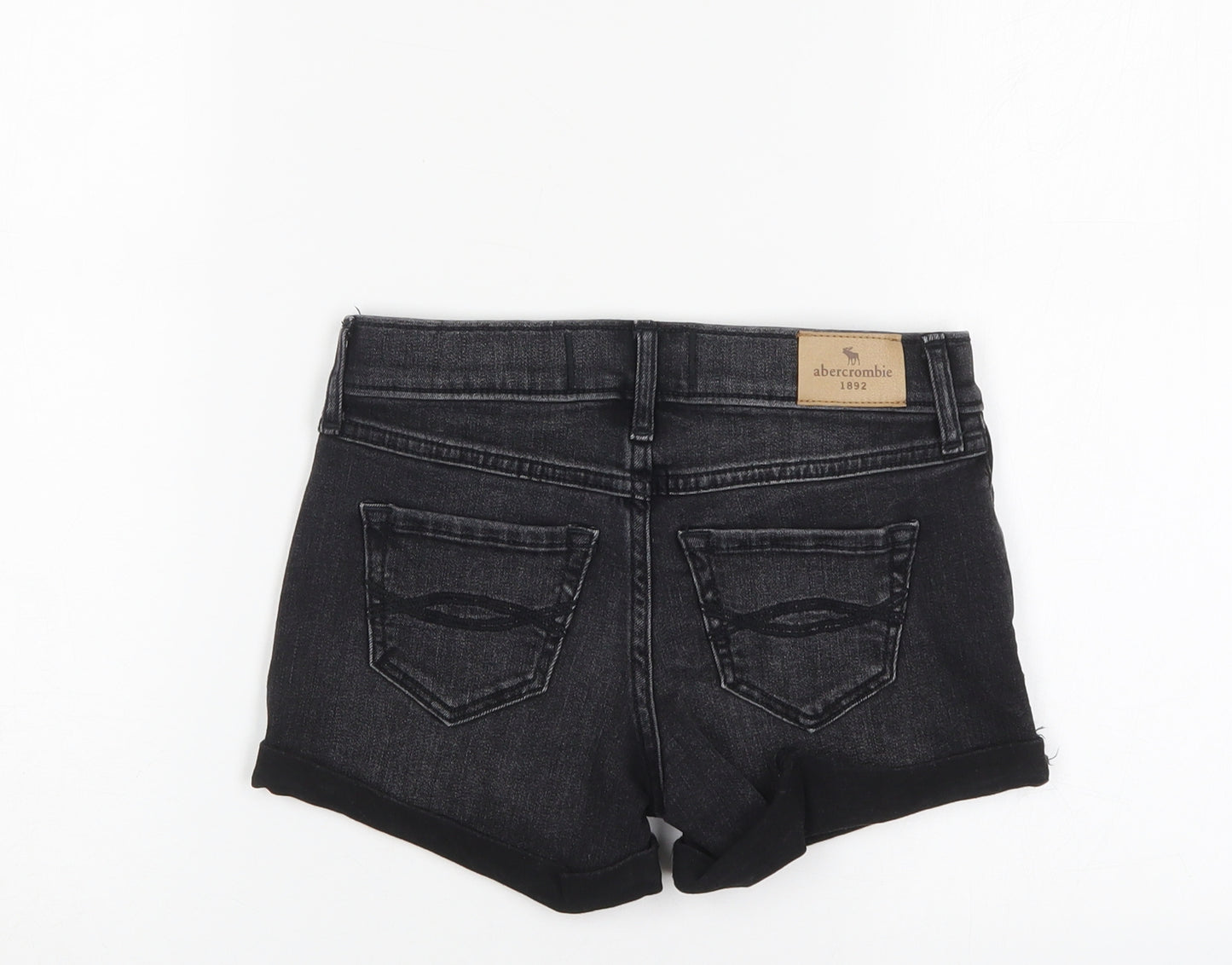 abercrombie Girls Black  Cotton Hot Pants Shorts Size 9-10 Years  Regular