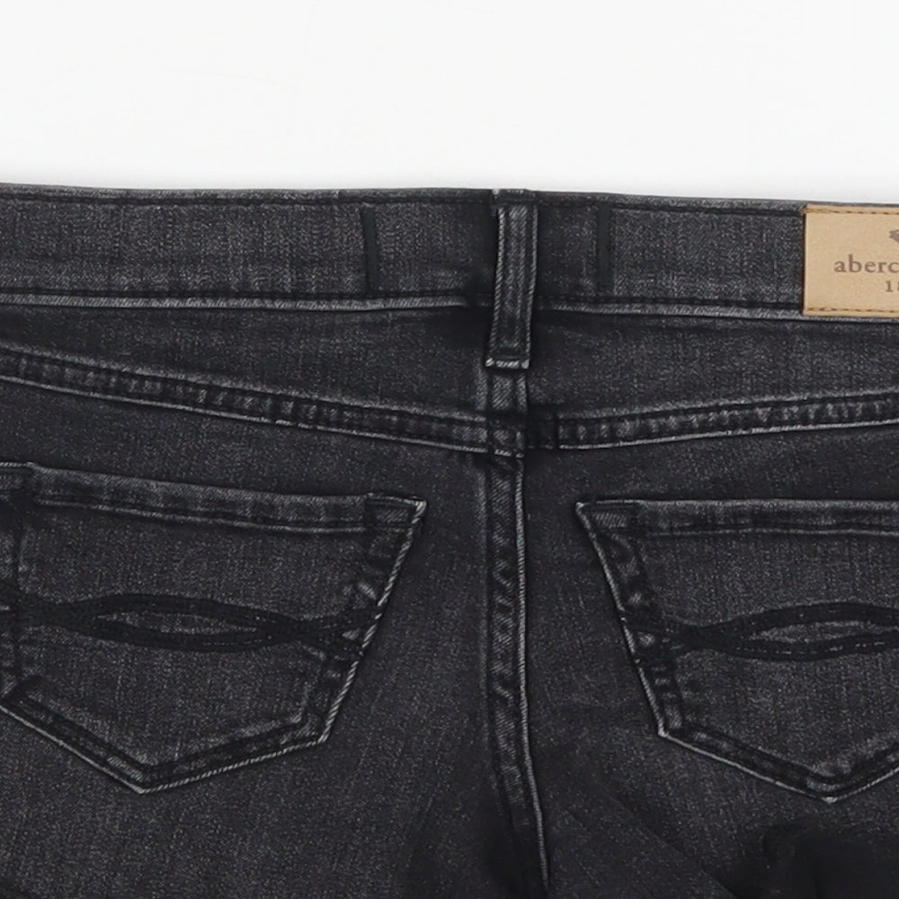 abercrombie Girls Black  Cotton Hot Pants Shorts Size 9-10 Years  Regular