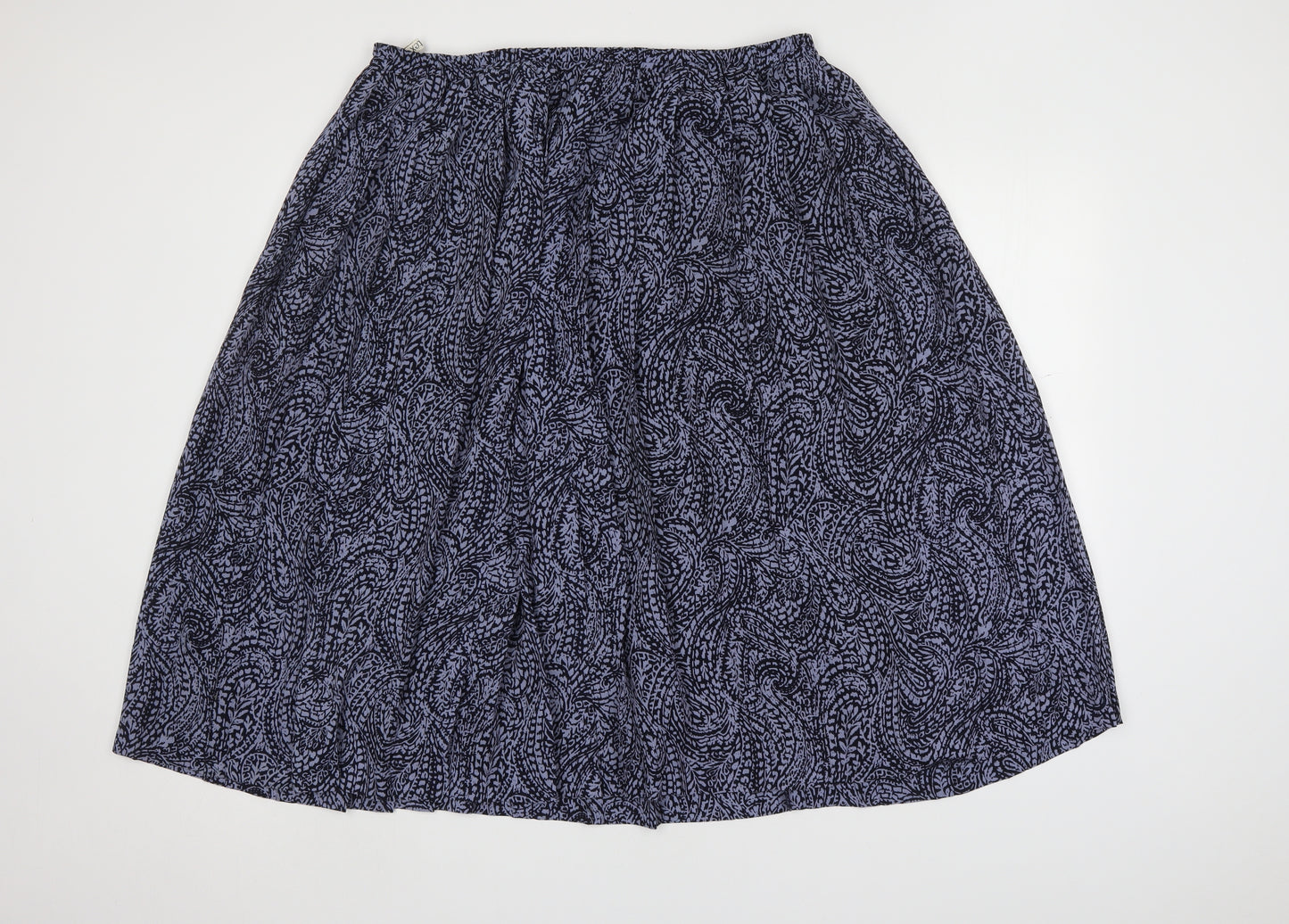 Eastex Womens Multicoloured Paisley Polyester A-Line Skirt Size 18