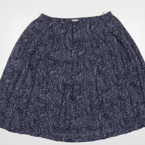 Eastex Womens Multicoloured Paisley Polyester A-Line Skirt Size 18