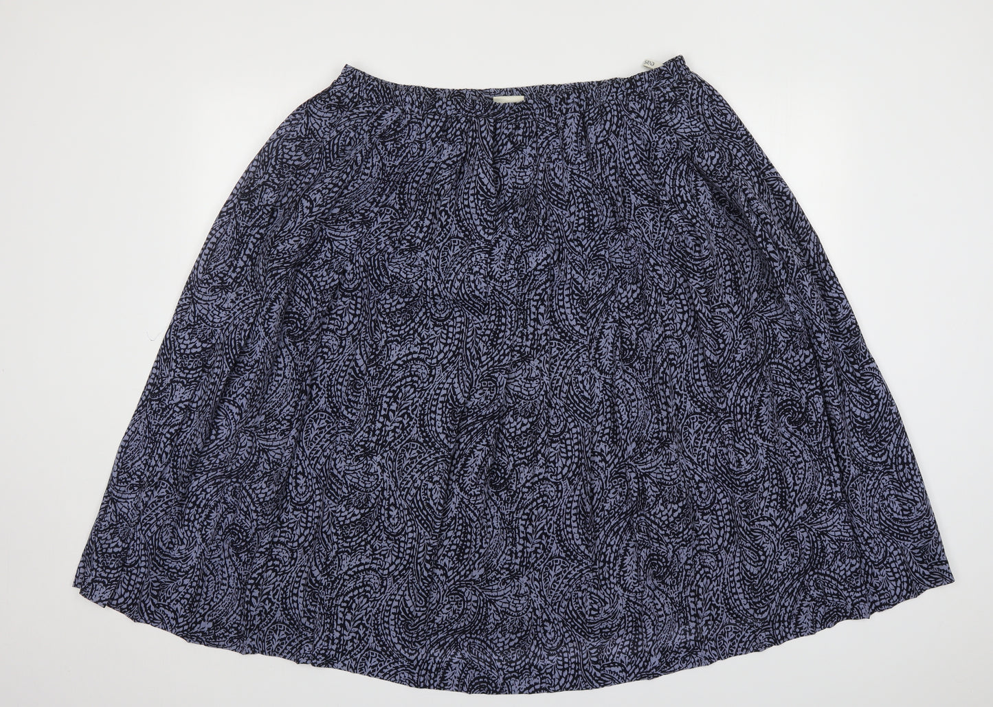 Eastex Womens Multicoloured Paisley Polyester A-Line Skirt Size 18