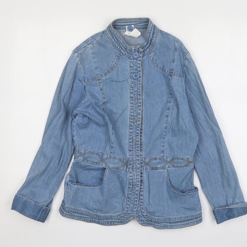 Cote Femme Womens Blue   Jacket  Size 12