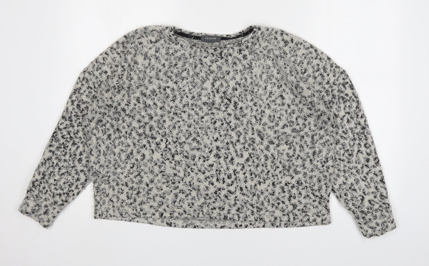 Primark Womens Multicoloured Round Neck Animal Print Polyester Pullover Jumper Size M