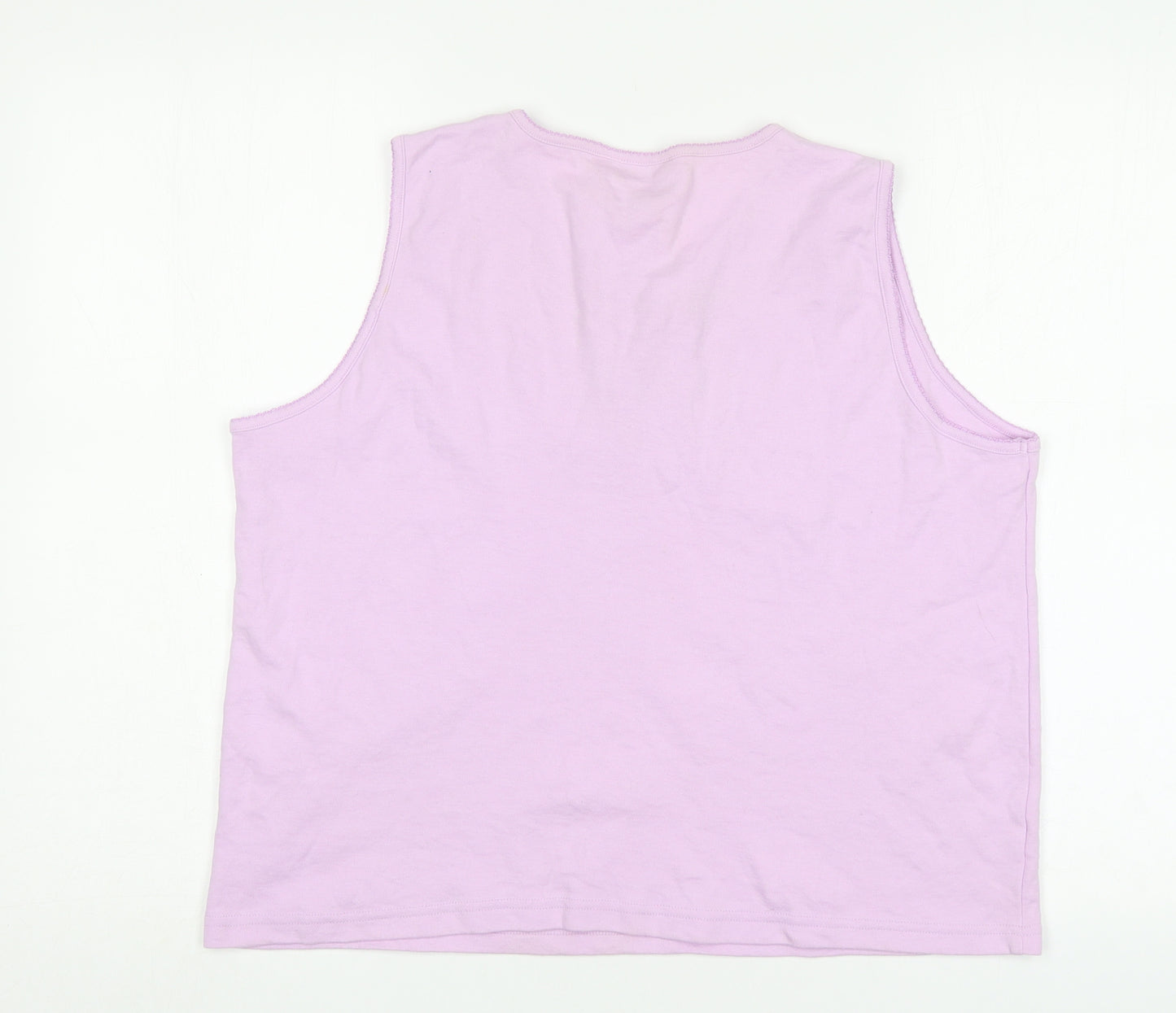 BCASUAL Womens Pink  Polyester Basic Tank Size 20 Round Neck
