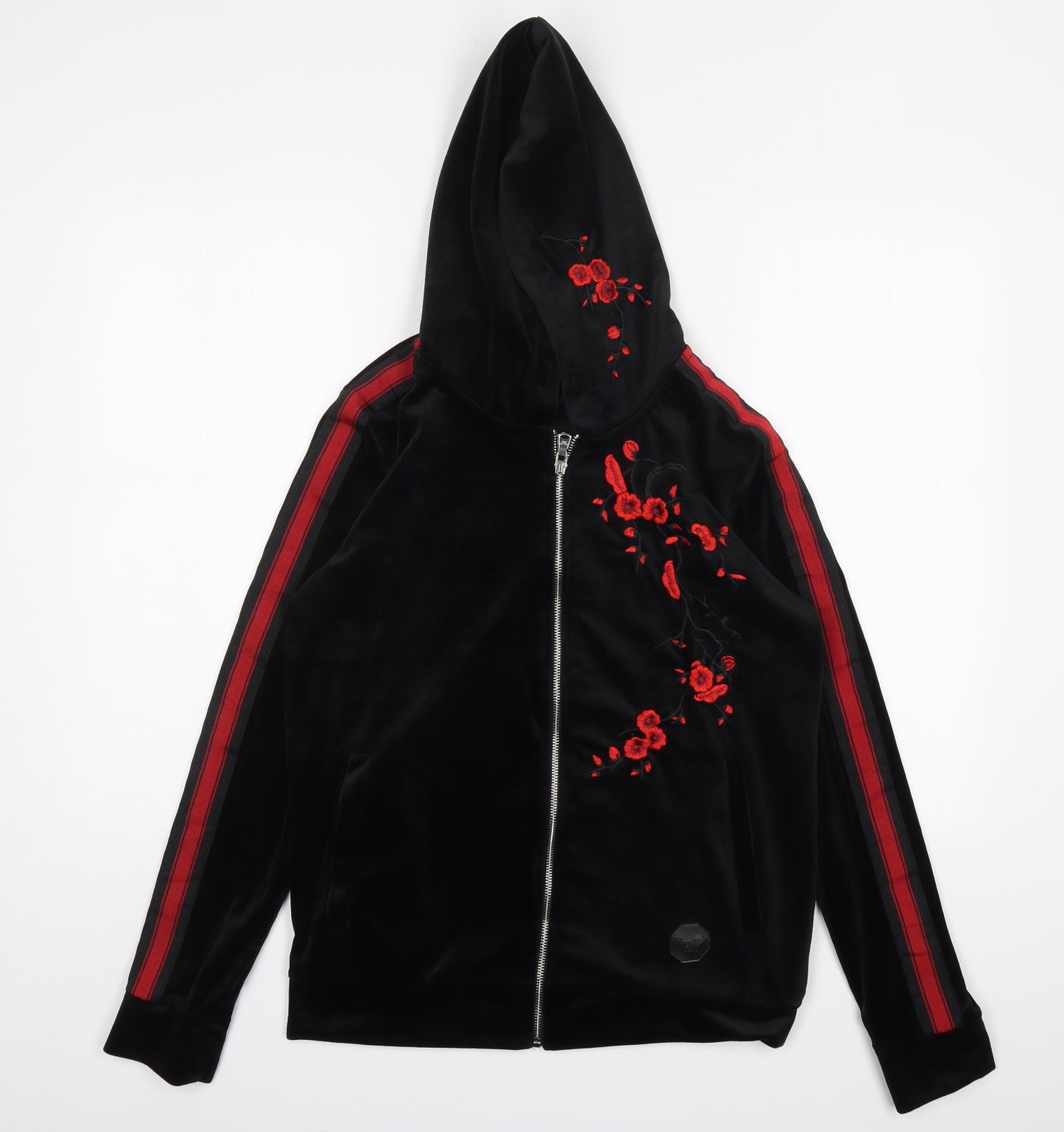 Project X Paris Mens Multicoloured Floral Polyester Full Zip Hoodie Size M