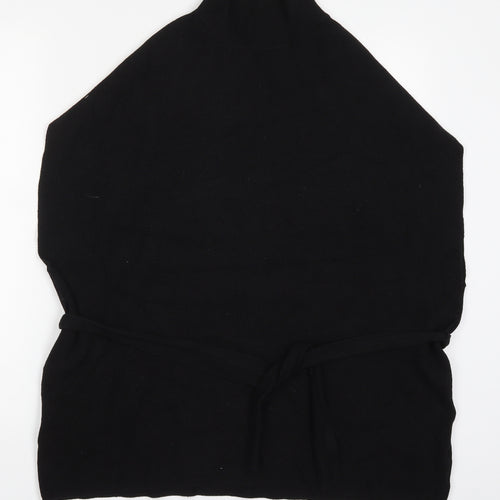 Coast Womens Black Round Neck  Acrylic Pullover Jumper Size S
