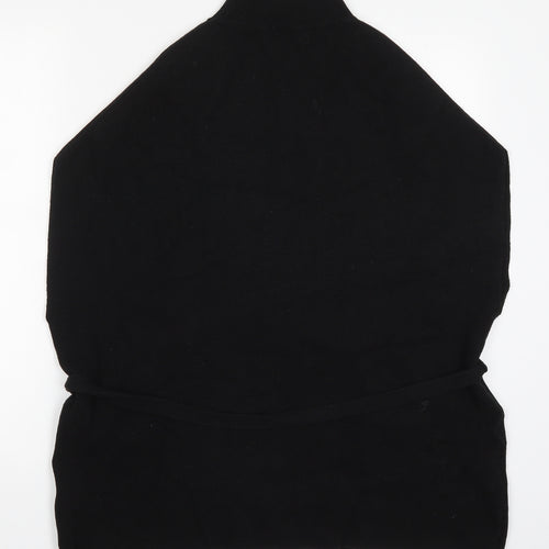 Coast Womens Black Round Neck  Acrylic Pullover Jumper Size S