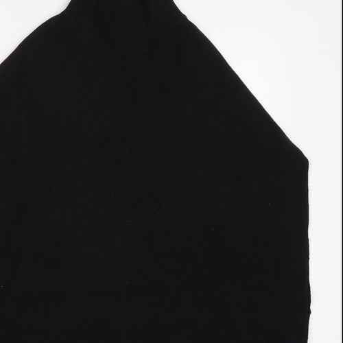 Coast Womens Black Round Neck  Acrylic Pullover Jumper Size S