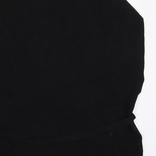 Coast Womens Black Round Neck  Acrylic Pullover Jumper Size S