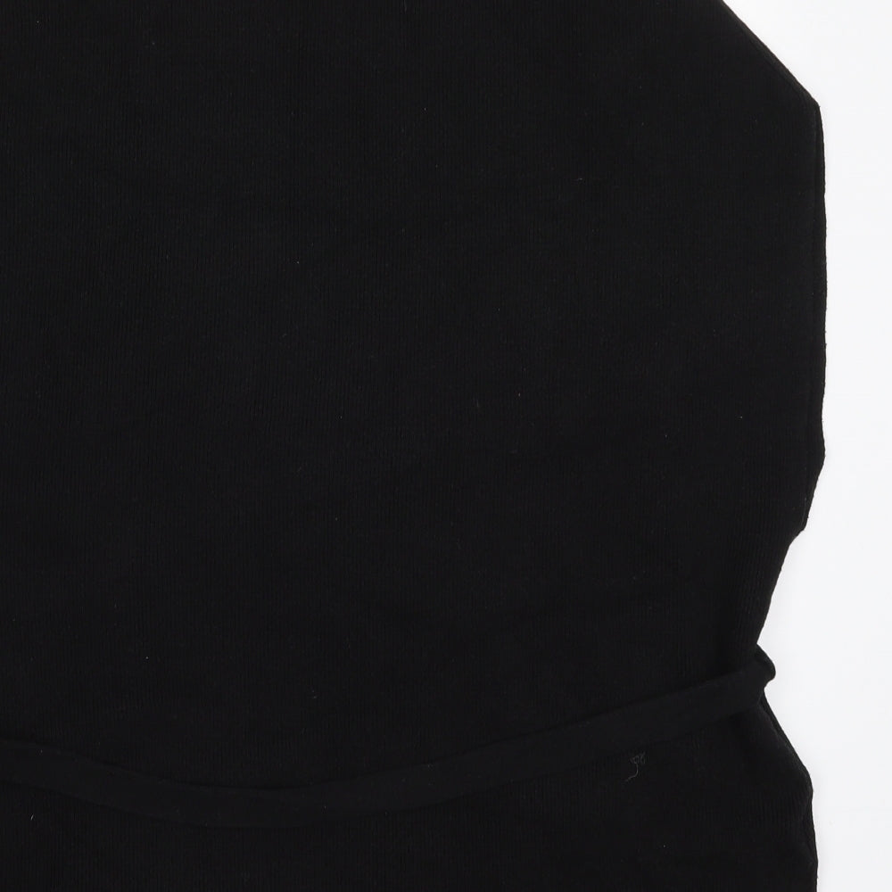 Coast Womens Black Round Neck  Acrylic Pullover Jumper Size S