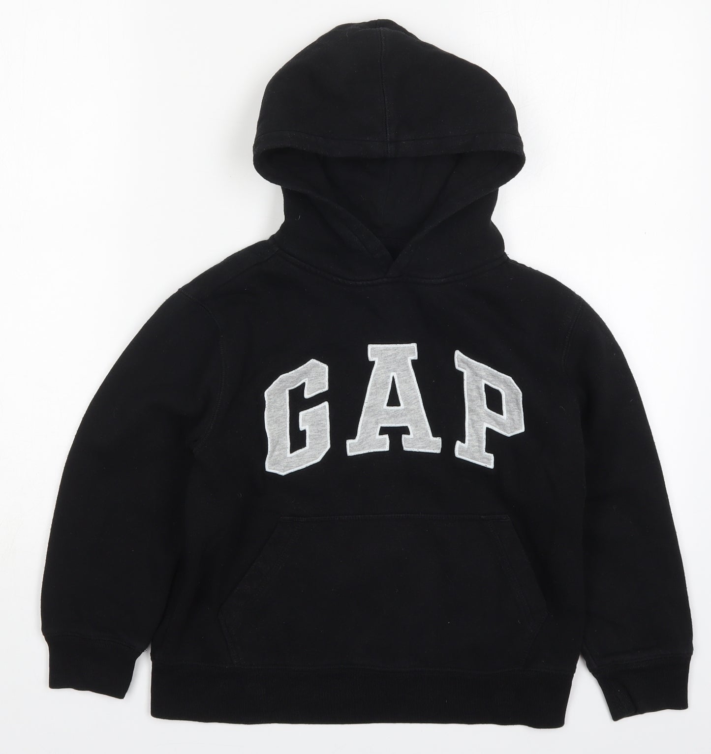 Gap Boys Black  Cotton Pullover Hoodie Size 8-9 Years  Pullover