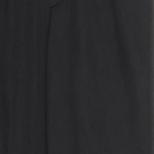 Marks and Spencer Mens Grey  Polyester Trousers  Size 34 L30 in Regular Button