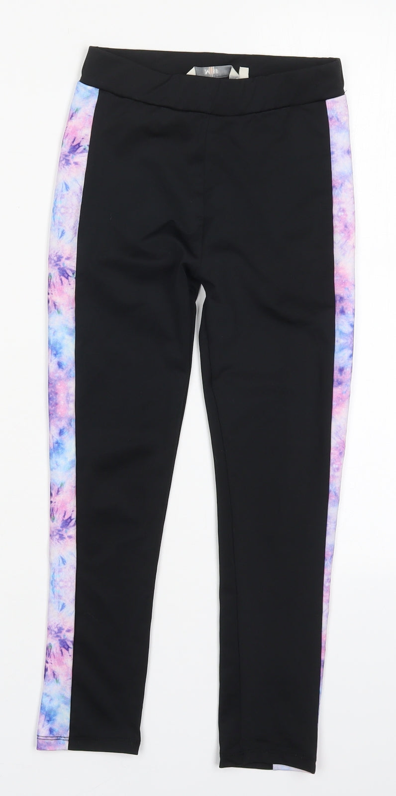 Evie Girls Black  Polyester Carrot Trousers Size 8-9 Years  Regular  - Purple