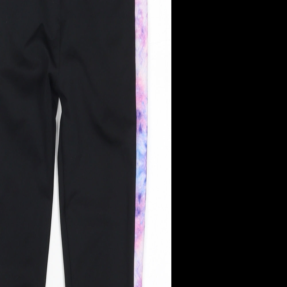 Evie Girls Black  Polyester Carrot Trousers Size 8-9 Years  Regular  - Purple