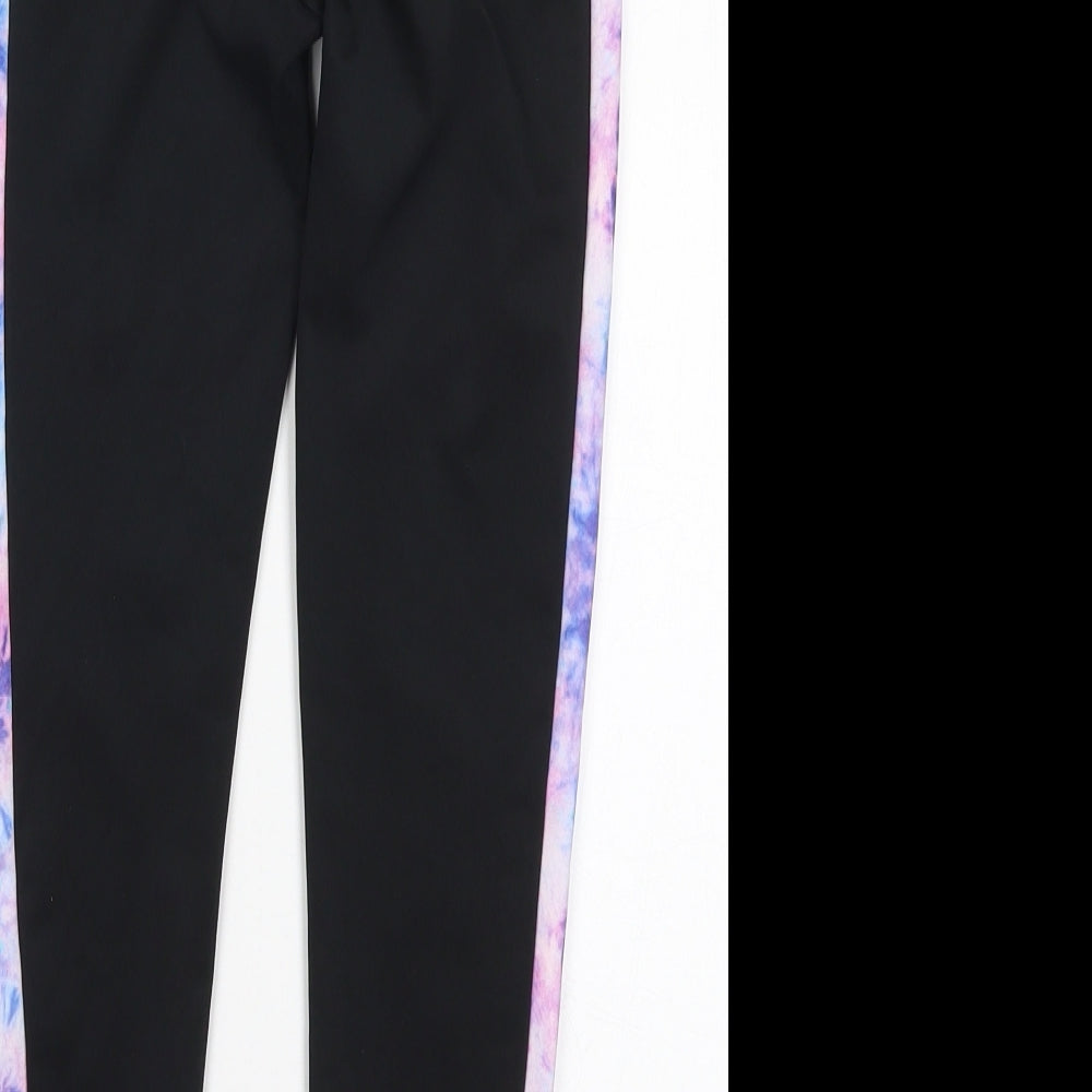 Evie Girls Black  Polyester Carrot Trousers Size 8-9 Years  Regular  - Purple