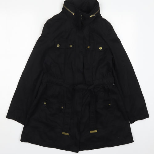 H&M Womens Black   Jacket Coat Size 8  Zip