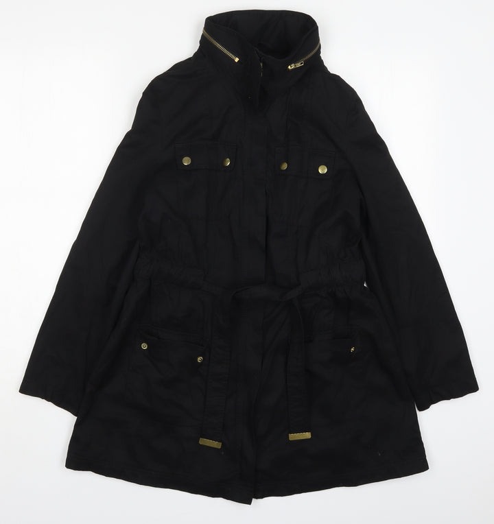 H&M Womens Black   Jacket Coat Size 8  Zip