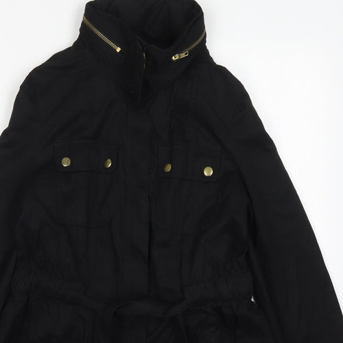 H&M Womens Black   Jacket Coat Size 8  Zip
