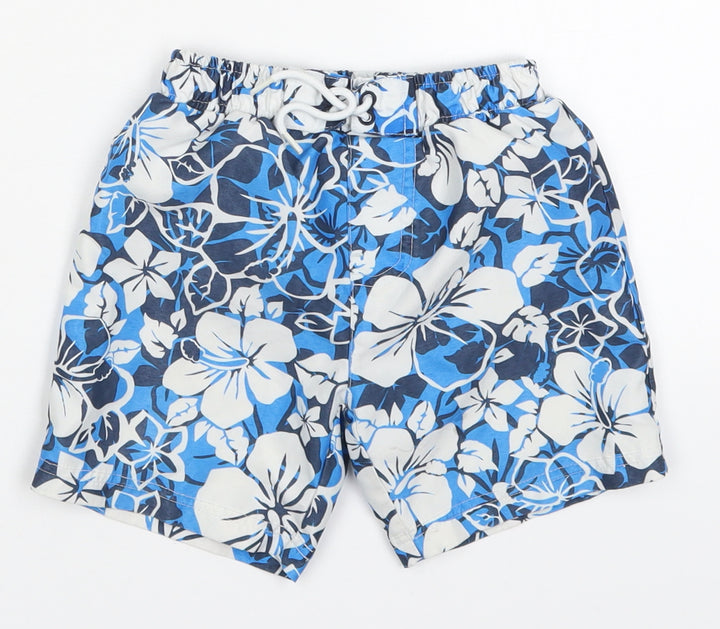 Mothercare Boys Blue Polyester Cropped Trousers Size 18-24 Months Drawstring - Swim Shorts