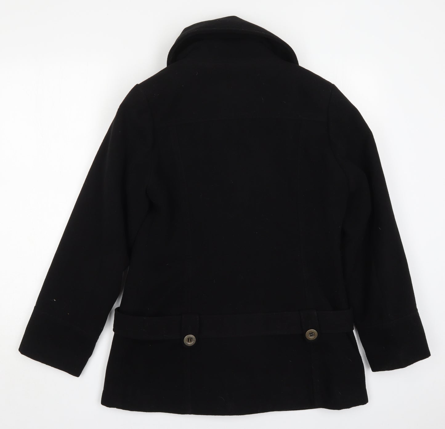 Evie Womens Black   Pea Coat Coat Size 12  Button