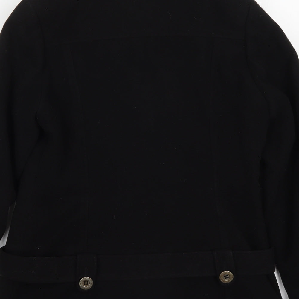 Evie Womens Black   Pea Coat Coat Size 12  Button