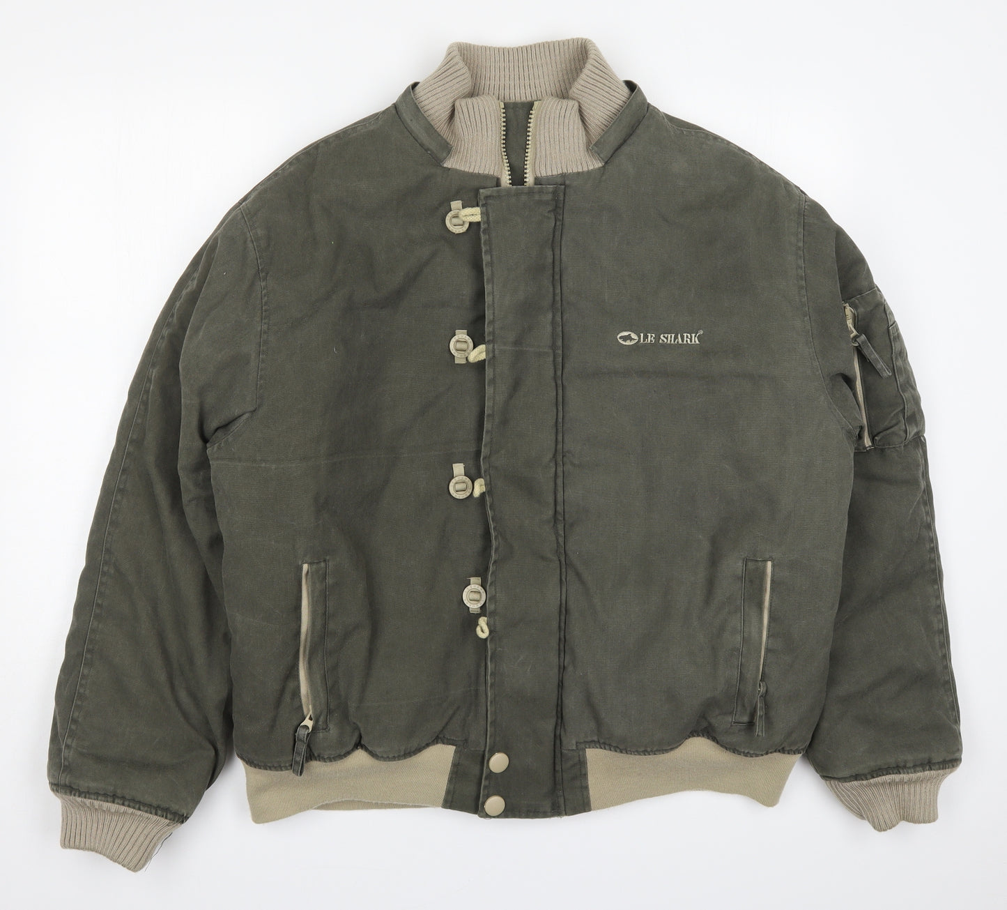 Le Shark Mens Green   Jacket Coat Size XL  Zip