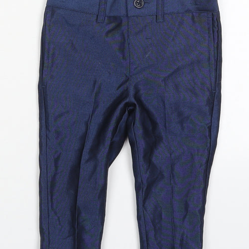 Monsoon Boys Blue  Polyester Capri Trousers Size 6-9 Months  Button