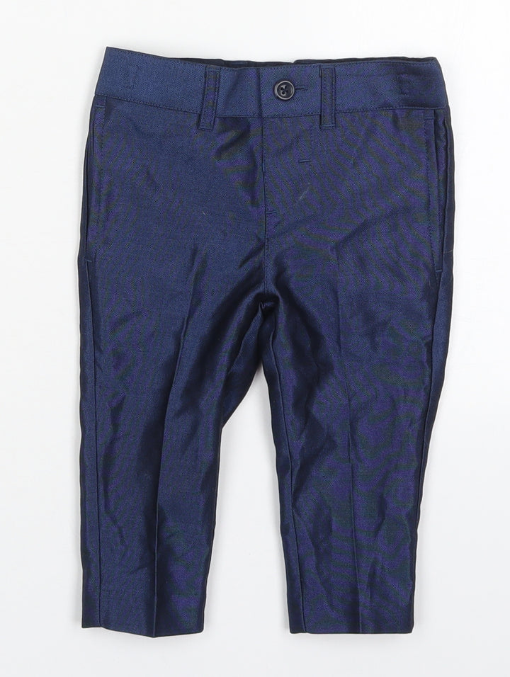 Monsoon Boys Blue  Polyester Capri Trousers Size 6-9 Months  Button