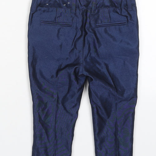 Monsoon Boys Blue  Polyester Capri Trousers Size 6-9 Months  Button