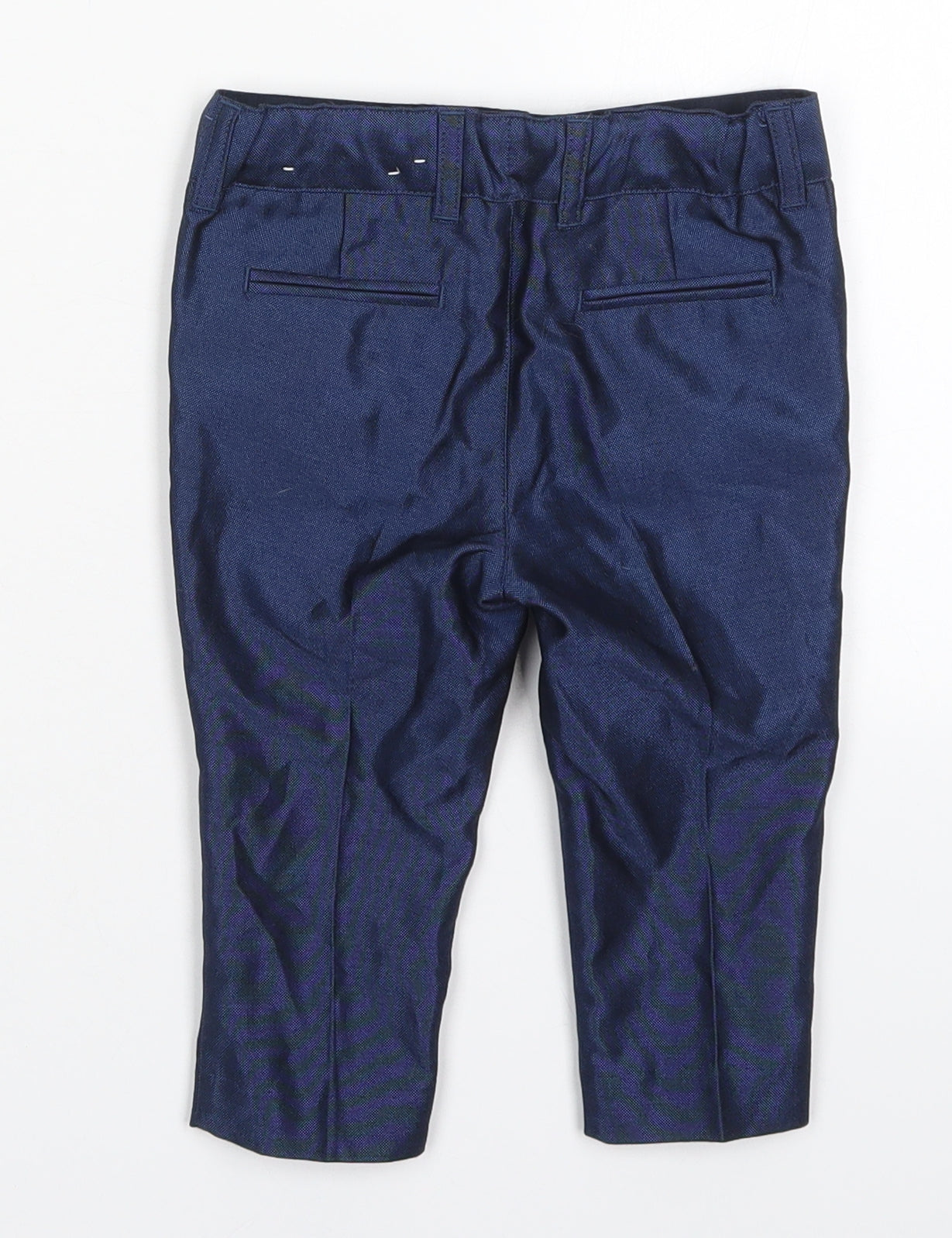 Monsoon Boys Blue  Polyester Capri Trousers Size 6-9 Months  Button
