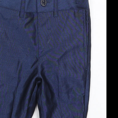 Monsoon Boys Blue  Polyester Capri Trousers Size 6-9 Months  Button