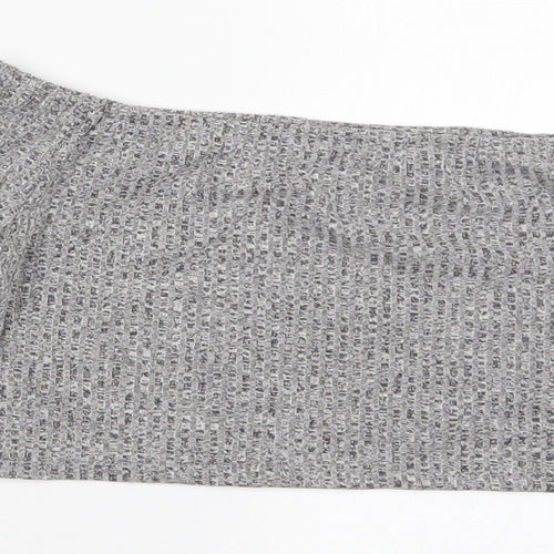 Preworn Womens Grey  Cotton Cropped T-Shirt Size M Round Neck