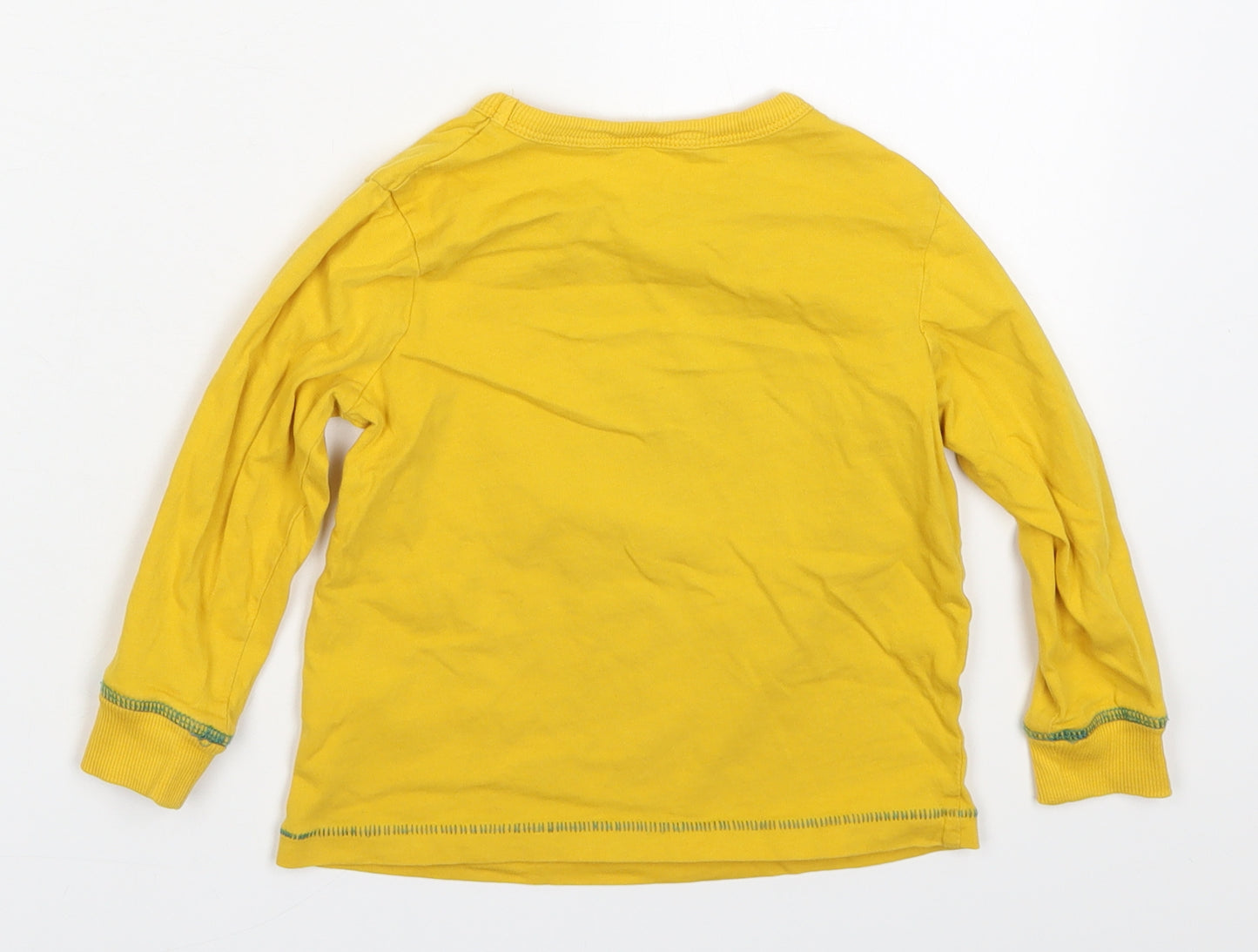 Ge3rge Boys Yellow  Cotton Basic T-Shirt Size 18-24 Months Crew Neck Pullover - So Roarsome Dinosaur