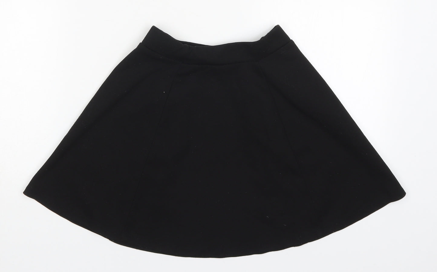 George Girls Black  Polyester Skater Skirt Size 7-8 Years  Regular
