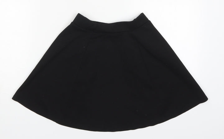 George Girls Black  Polyester Skater Skirt Size 7-8 Years  Regular