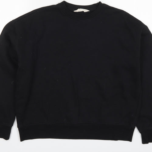 Primark Womens Black  Cotton Pullover Sweatshirt Size 10  Pullover