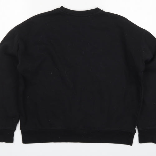 Primark Womens Black  Cotton Pullover Sweatshirt Size 10  Pullover
