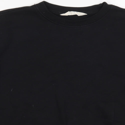 Primark Womens Black  Cotton Pullover Sweatshirt Size 10  Pullover