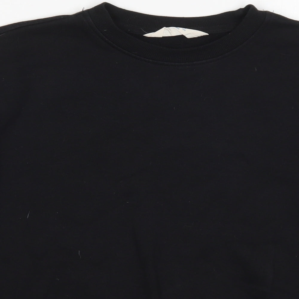 Primark Womens Black  Cotton Pullover Sweatshirt Size 10  Pullover