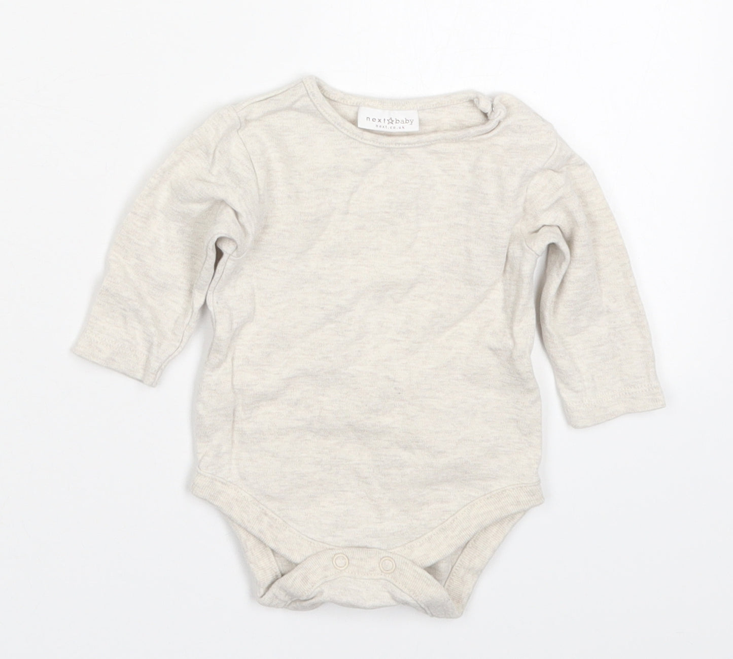 NEXT Baby Beige  Cotton Babygrow One-Piece Size 0-3 Months  Button