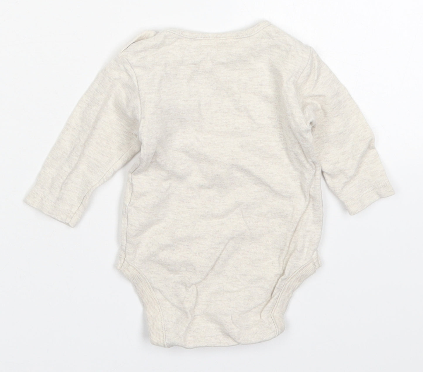 NEXT Baby Beige  Cotton Babygrow One-Piece Size 0-3 Months  Button
