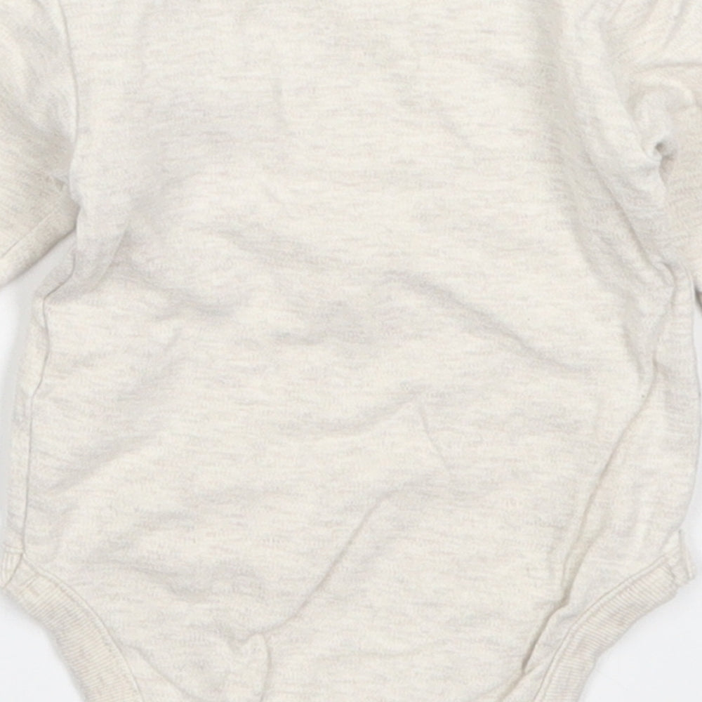 NEXT Baby Beige  Cotton Babygrow One-Piece Size 0-3 Months  Button