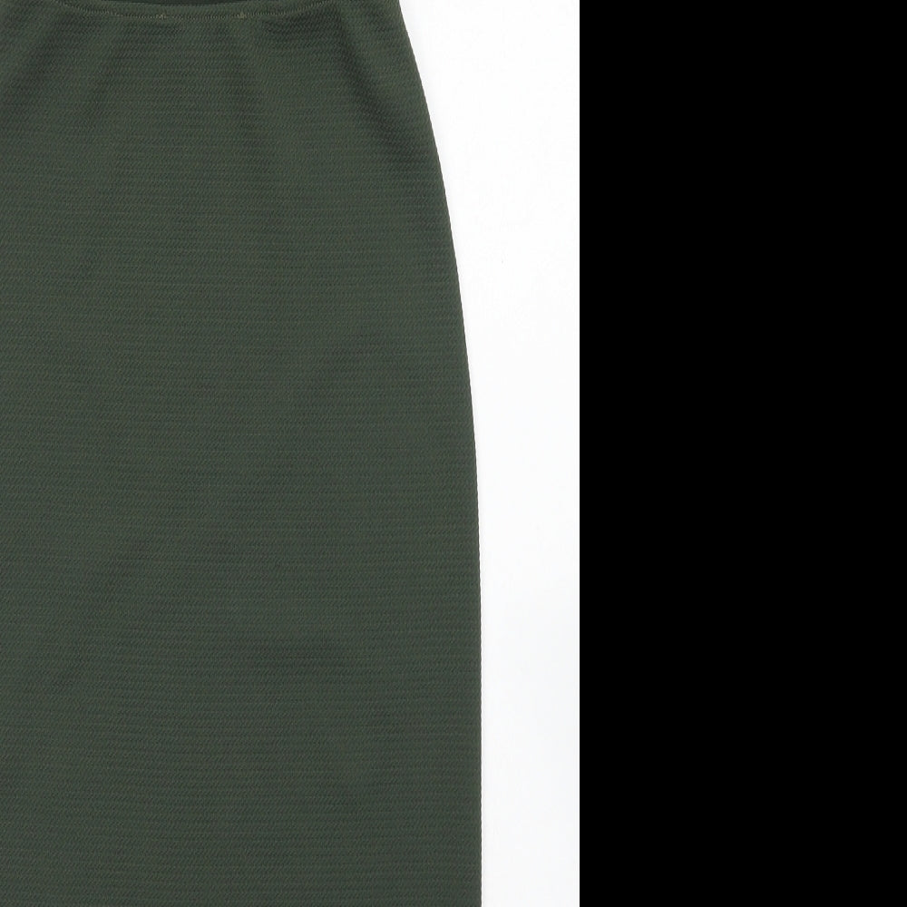 Oh My Love Womens Green  Polyester Bodycon  Size S  Square Neck  - Open Back
