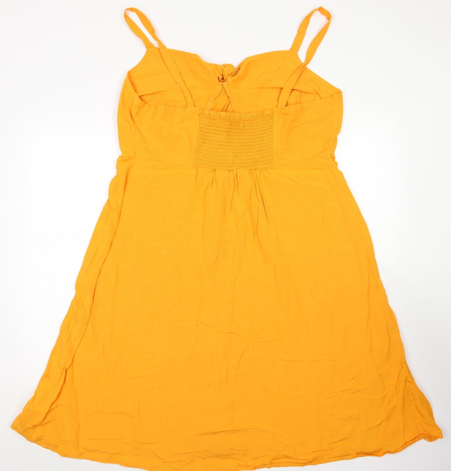 Papaya Womens Yellow  Viscose A-Line  Size 20  Sweetheart Button