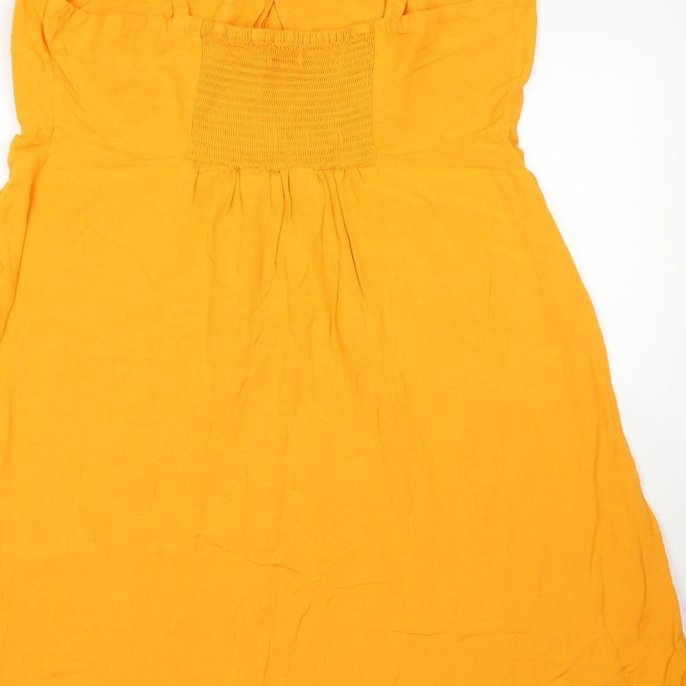 Papaya Womens Yellow  Viscose A-Line  Size 20  Sweetheart Button