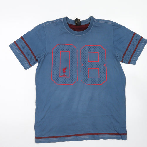 L.F.C Mens Blue  Cotton  T-Shirt Size S Crew Neck