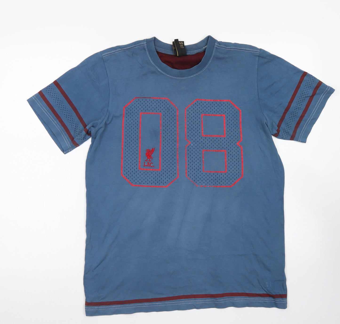 L.F.C Mens Blue  Cotton  T-Shirt Size S Crew Neck